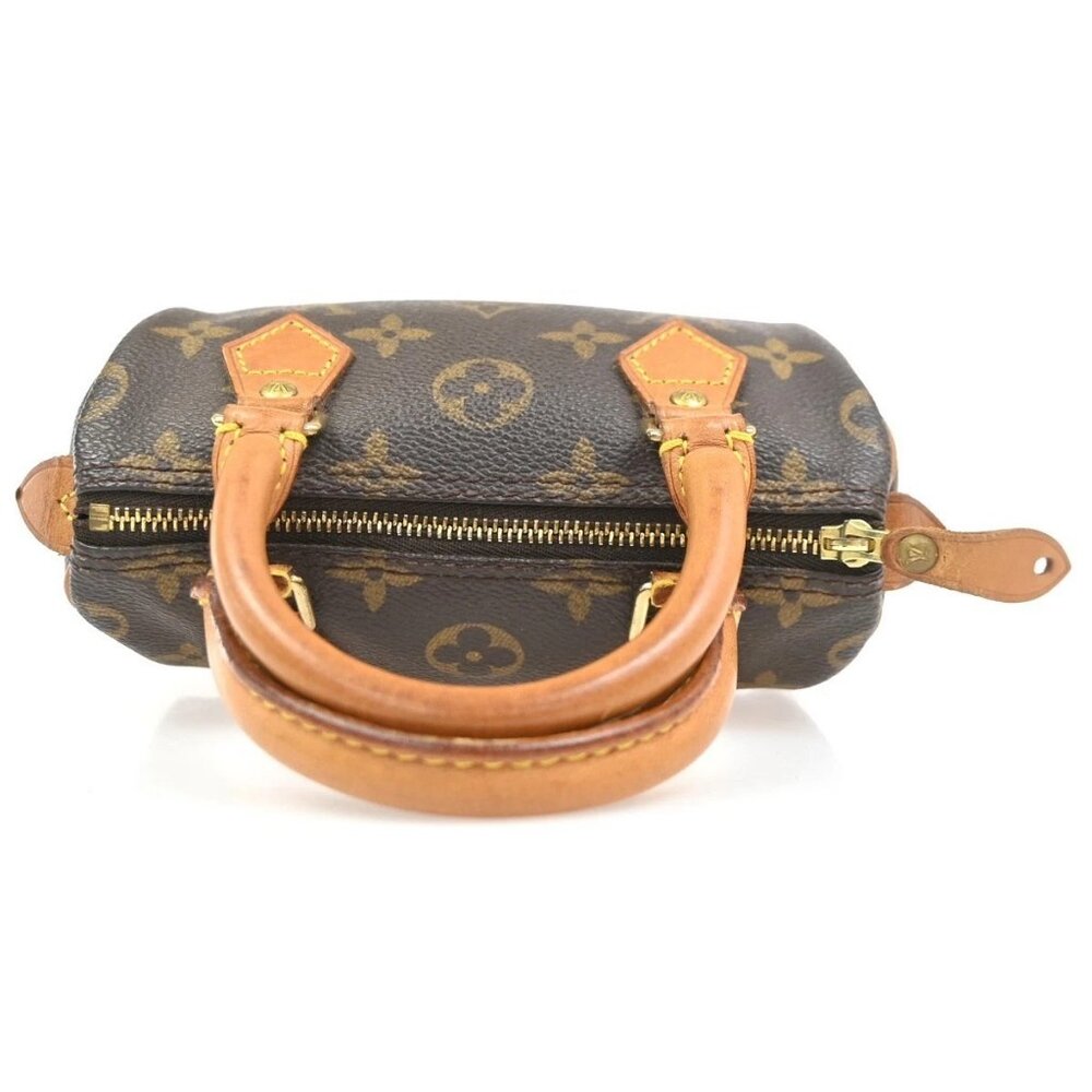 LOUIS VUITTON Mini Speedy Hand Bag Monogram Leather Brown M41534 20ZA037 - Picture 5 of 14